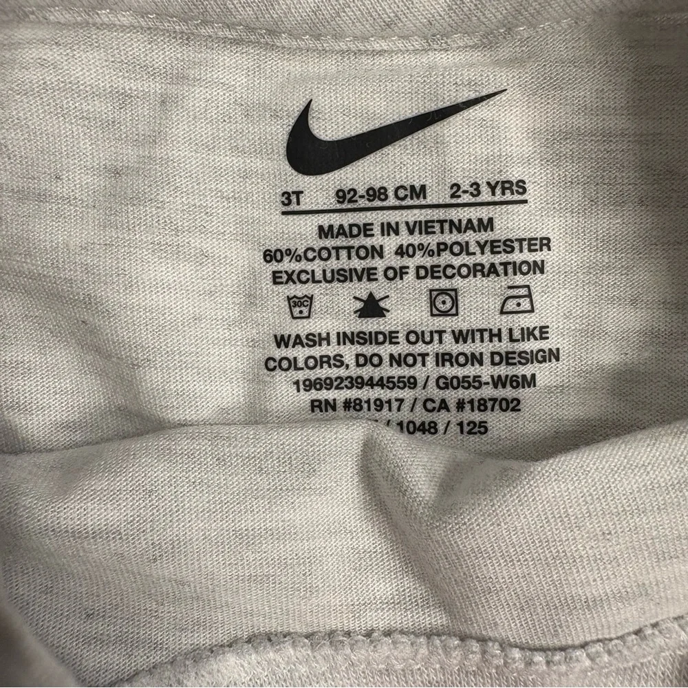 Nike Todder Boy Cotton Blend Top T-Shirt & Short Set Black Heather Gray Size 3T - Picture 5 of 6